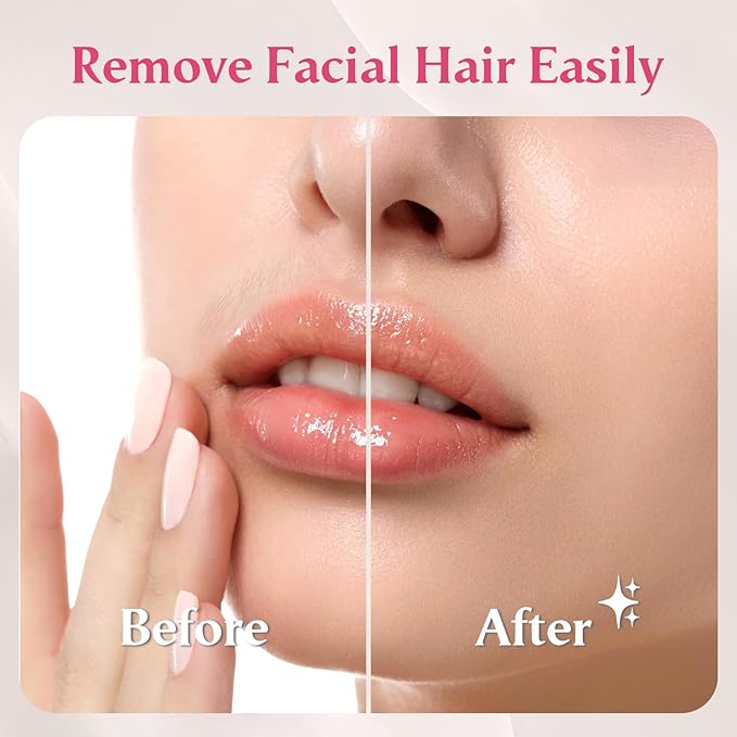 Facial Hair Remover for Women | Dual-Head Face Shaver Electric Hair Removal Device for Face,Lip, Chin | 2 Replacement Heads, Pink-1