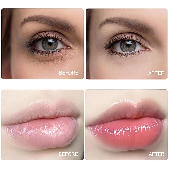 30 Pairs Lip Masks & Under Eye Patches,Cherry Lip Mask Used for Moisturize and Prevent Chapped Lips,24K Gold Eye Mask for Puffy Eyes and Dark Circles Treatment,Cherry Collagen Mask Set