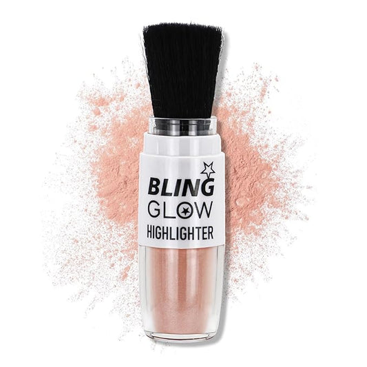 AWCCXMYM Glitter Powder Highlighter Powder Smooth Brighten Natural Flawless Mineral Shimmer Powder Makeup for Face Body Hair Instantly Glowing Vegan & Cruelty Free 02#Fairy Pink