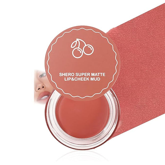 Blurry Pudding Pot for Lip&Cheek,Moisturizing Buildable Lightweight, Multi-Use Soft Matte Finish Makeup Blush, Natural Glow High Pigment Lipstick Blush Lasting Lip Tint, 01# Strawberry Nude