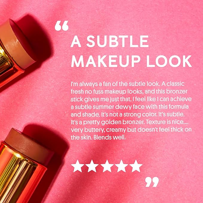 Winky Lux Bronze Age Bronzer Stick - Golden Touch, Cream Bronzer and Contour, Hydrating Makeup for Flawless, Smooth Skin, Vitamin E and Meadowfoam Seed Oil Face Makeup, Easy to Use Bronzer