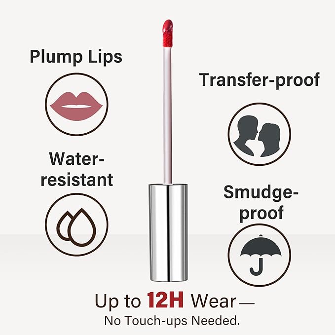 Peel Off Lip Stain Liner Set，3 Colors Lip Gloss Longlasting Waterproof Nonstick