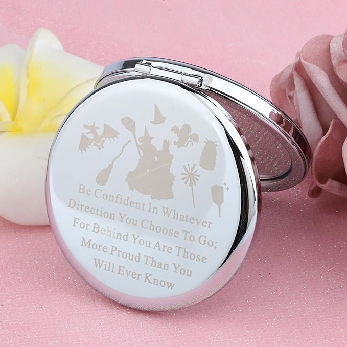 LQRI Witch Musical Makeup Mirror WitchInspired Gift Musical Lover Pocket Mirror