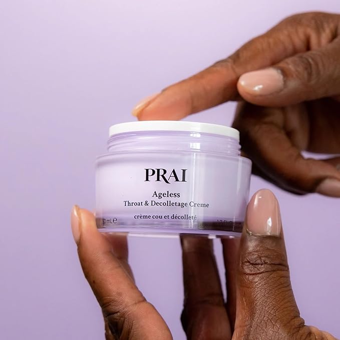 PRAI Beauty Ageless Throat & Décolletage Neck Creme 6.8 Oz | crepe erase, wrinkle cream for women, neck cream, neck creams for tightening and firming, wrinkle cream, anti aging
