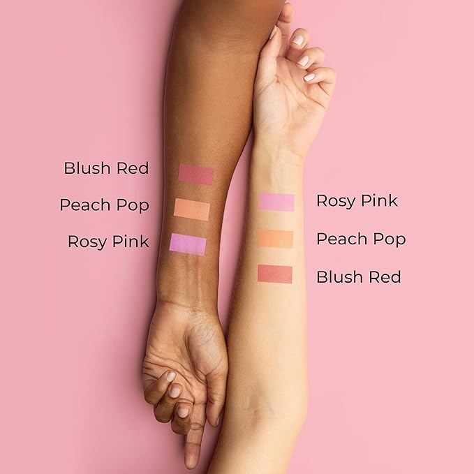 MCoBeauty Glow Up pH Powder Blush - Rosy Pink, Customizable Matte Blush, Vegan, Cruelty Free Cosmetics