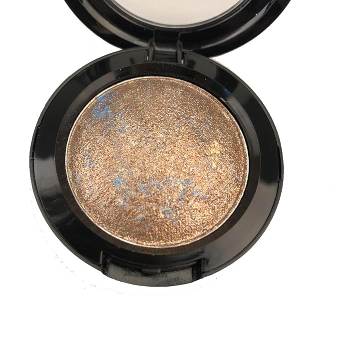 Mallofusa Single Baked Eye Shadow Palette Shimmer Metallic Eyeshadow Powder Makeup in 15 Colors (Madrid Golden)