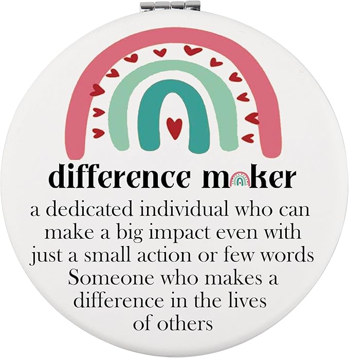 LQRI Different Maker Makeup Mirror Coworker Teacher Boss Appreciation Gift Thank You Gift for Women