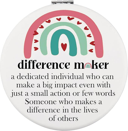 LQRI Different Maker Makeup Mirror Coworker Teacher Boss Appreciation Gift Thank You Gift for Women