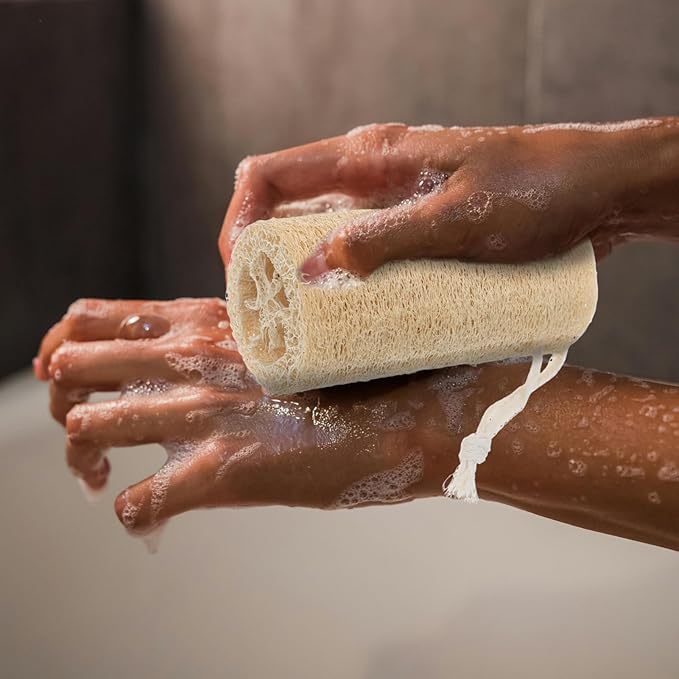 Beaupretty 3pcs Loofah Dish Sponge, Dishwashing Scouring Pad Natural Loofah Vegetable Scrubber for Kitchen