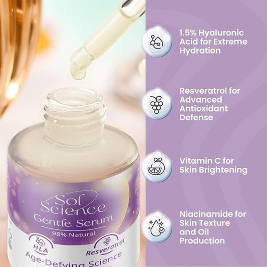 Gentle Hydration Serum - Lightweight & Moisturizing for Sensitive Skin with Hyaluronic Acid, Niacinamide & Aloe Vera - Face Serum for a Soft, Calm Glow