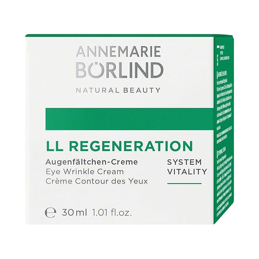 ANNEMARIE BÖRLIND – LL REGENERATION Eye Wrinkle Cream – Natural Vitamin C + E Anti Aging Eye Cream with LL BIOCOMPLEX for Smoothed, Brighter, and Plump Skin With New Elasticity – 1.1 Oz