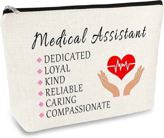 Medical Assistant Thank You Gift Makeup Bag MA Gift for Nurse Doctor Medical Assistant Graduation Gift Cosmetic Bag Pouch Nurse Appreciation Gift Birthday Nurses Day Thanksgiving Christmas Gifts