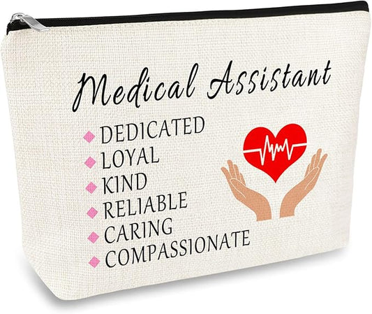 Medical Assistant Thank You Gift Makeup Bag MA Gift for Nurse Doctor Medical Assistant Graduation Gift Cosmetic Bag Pouch Nurse Appreciation Gift Birthday Nurses Day Thanksgiving Christmas Gifts
