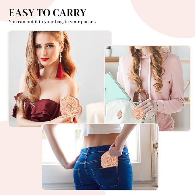 24 Pcs Rose Compact Mirror Bulk Wedding Party Favors for Guests, Rose Gold Portable Folding Travel Makeup Mirrors Set, Return Gifts for Quinceanera Bachelorette Wedding Bridal Shower Party Souvenirs