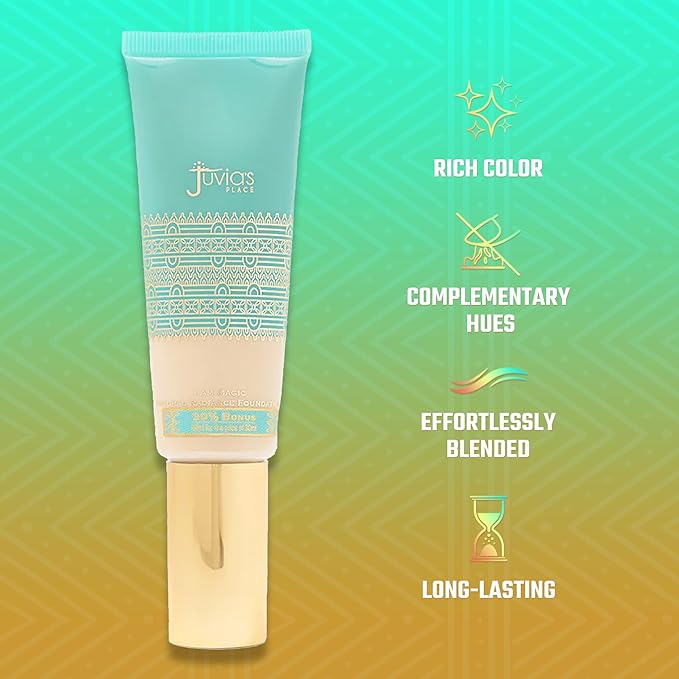 Juvia's Place I Am Magic Natural Radiance Foundation - 730Isla - Full Coverage Liquid Foundation Makeup for Dry, Mature, Aging, and Combination Skin - Lightweight Longwear Base with Radiant Finish