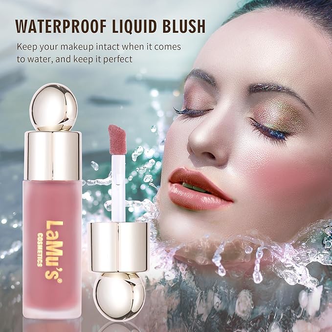 LaMu'S COSMETICS Soft Pinch Weightless Liquid Blush, Long-Lasting Beauty Natural Waterproof Face Liquid Blush For All-Day Wear (Encourage-Soft Neutral Pink, 0.25fl.oz/7.5ml)