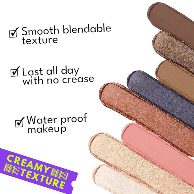 8PCS Neutral Eyeshadow Stick Set Metallic Shimmer Matte Cream Eye Shadow Eyeliner Brightener Pencil Crayon - Neutral Brown