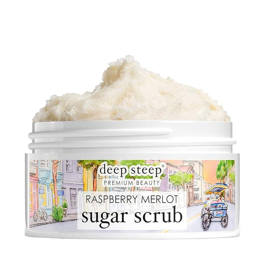 Deep Steep Sugar Scrub, 8oz (Raspberry Merlot- Charleston Collection)