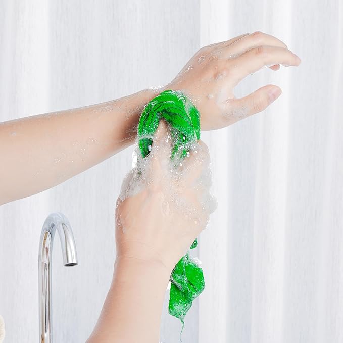 obmwang 2 Pieces Korean Exfoliating Washcloth Towel Long Bath Wash Cloths Exfoliating Shower Towel Skin Back Scrubber for Daily Shower Bathing Exfoliating