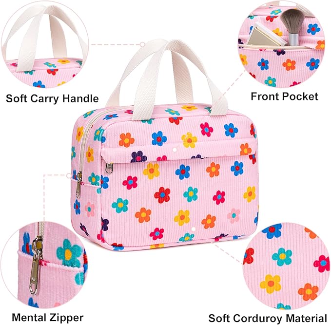 Makeup Bag for Women Cosmetic Bag Large Make Up Organizer Travel Toiletry Bags Waterproof Zipper Tote Pouch Purse for Girls