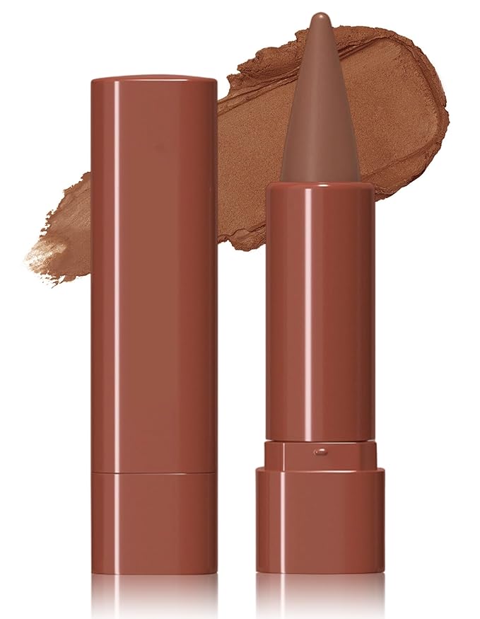 2-in-1 Lip Liner and Lipstick Lip Combo Set, Matte Nude Dark Brown Red Lip Liners, High Pigmented Long Lasting Waterproof Smudge Proof Crayon Makeup 01#