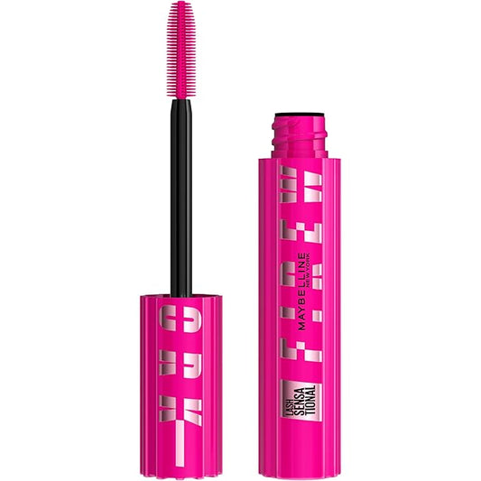 Maybelline Lash Sensational Firework Washable Mascara, Lengthening & Volumizing Mascara for up to 24HR wear, Very Black, 1 Count