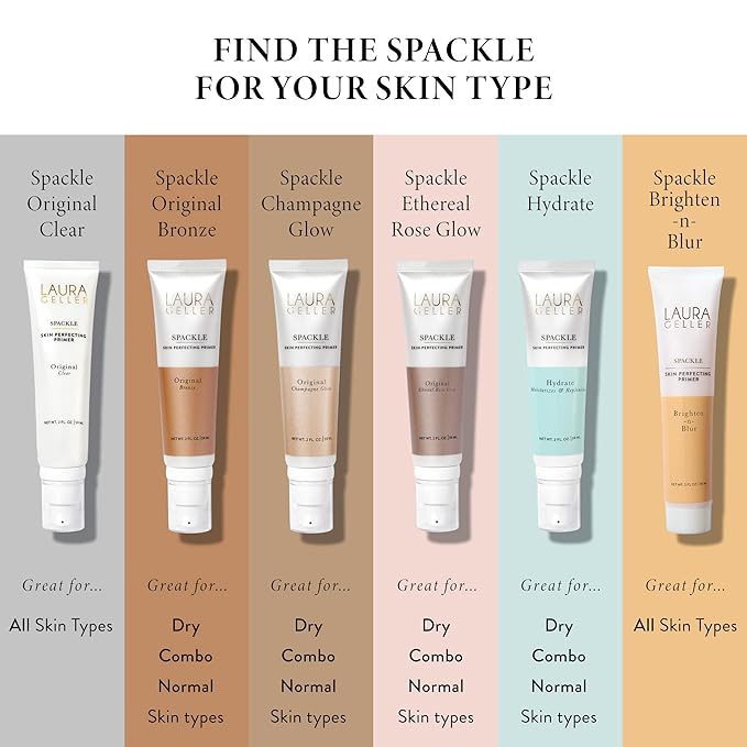 LAURA GELLER NEW YORK Instant Vacation 2pc - Baked Bronze-n-Brighten Powder - Deep + Spackle Skin Perfecting Makeup Primer