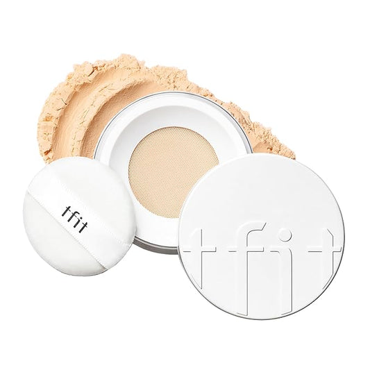 Translucent Set Finishing Powder - Sebum Control Face Loose Powder, Matte & Silky Finish, Lightweight, Long-lasting, Korean Makeup, 0.24 Oz. (2.1 Medium Beige, 0.24 Oz.)
