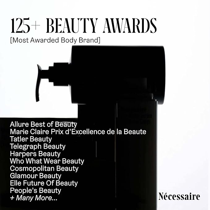 Nécessaire The Body Wash Olibanum. Natural Body Wash for Women + Men. Radiance Cleanse. Multi-Enzyme Gel Cleanser for Dull Skin. Notes of Vanilla, Fig Leaf, and Cassis Buds. 8.4 Fl Oz.