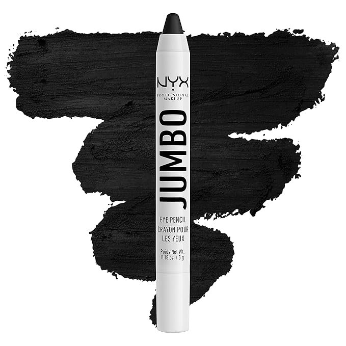 NYX PROFESSIONAL MAKEUP Jumbo Eye Pencil Blendable Eyeshadow Stick & Eyeliner Pencil Bundle - Eggplant (Violet) and Black Bean