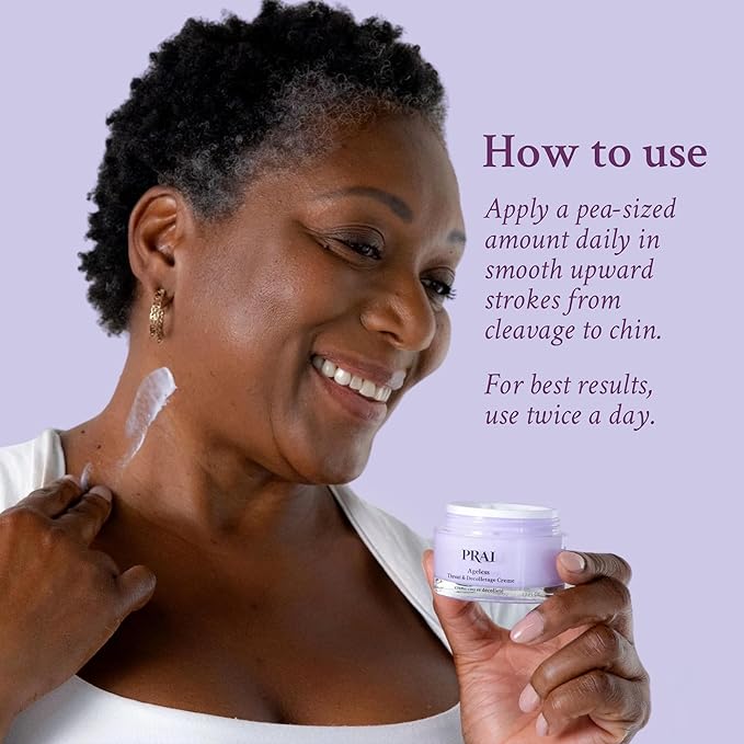 PRAI Neck Creme for Tightening & Firming Beauty | Neck Firming Cream That Boosts Elasticity | Cruelty & Paraben-Free Vegan Neck Tightening Cream | Neck and Chest Firming Cream With Hyaluronic Acid