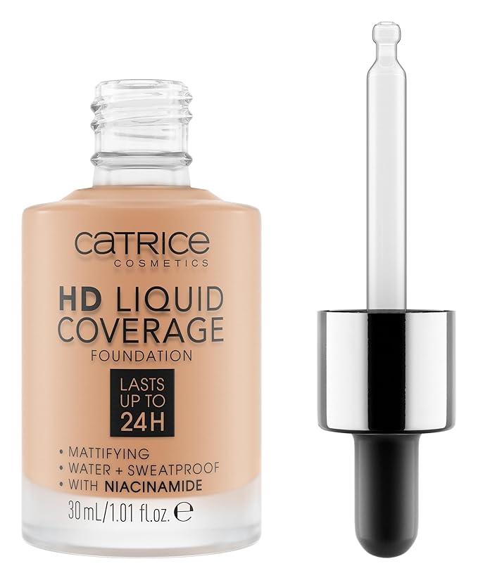 Catrice | HD Liquid Coverage Foundation | Flawless, High Coverage | Vegan & Cruelty Free (044 | Deeply Rose)