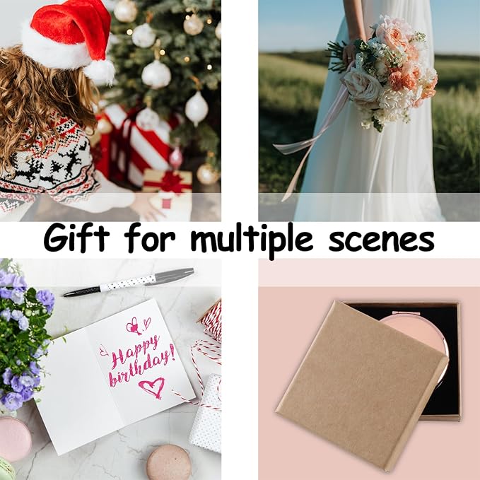 15 Years Anniversary Wedding Gifts for Her Rose Gold Compact Mirror Happy 15th Anniversary Marriage Gift 15th for Her Wife Mom