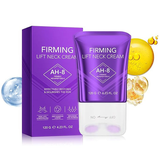 WHLH & WELL-BEING Ah8 Neck Creams for Tightening and Firming, Reduces Neck Lines, Moisturizes, Tightens Skin, Anti-Aging Neck Firming Cream, Suitable for Both Men and Women - 4.23 oz