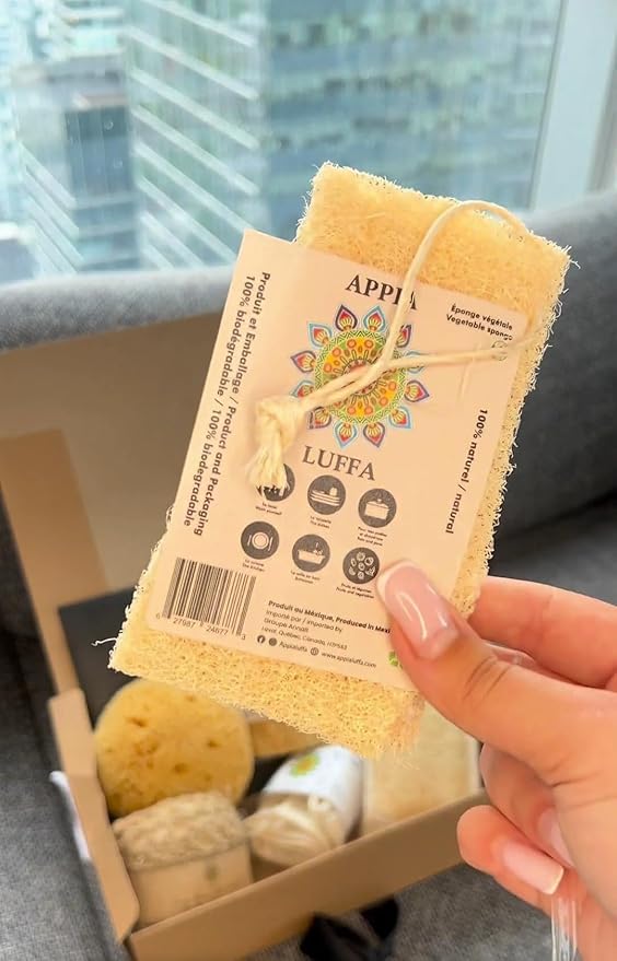 Medium Mexican Loofah Vegetable Sponge (13cm) | Loofah Bath Sponges | All Purpose Vegetable Sponge | Eco Friendly 100% Natural & Biodegradable | Daily Skin Cleansing Care for Women and Men