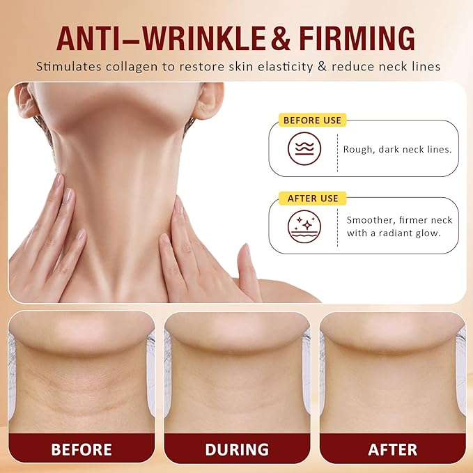 AH-8 Firming Neck Cream for Crepey Skin Body Care Comfort, Roller Neck Firming Cream With Double Roller Massage, Moisturizing, Tightening Lotions Cosmetic Skin Care Skin Repair for Women