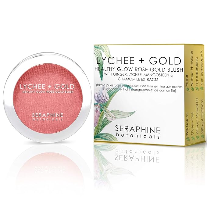 Seraphine Botanicals Lychee + Gold Healthy Glow Rose-Gold Blush