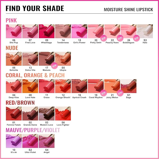 Oulac Moisturizing Shine Lipstick For Women Christmas Set 3PCS, 2 in 1 Tinted Lip Balm for Winter, Hydrated Juicy and Glossy Lip Color for Dry, Cracked and Chapped Lips, Vegan 02+03+17