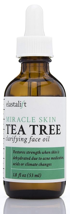 Elastalift Tea Tree Oil Facial Spot Treatment W/Witch Hazel Clarifying Tea Tree Oil For Face Helps Target Redness, Acne, Bumps, Dry Itchy Skin, & Large Pores. Non-Irritating Formula, 1.8 Fl Oz