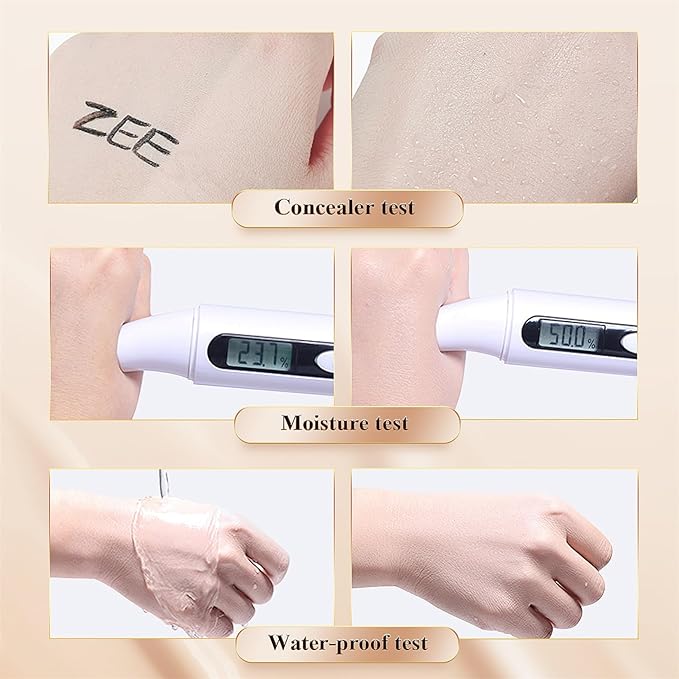 Mushroom Head Air Cushion CC Cream - BB Cream Foundation for Concealer Full Coverage Skin Brighten Long - Lasting Moisturizing, Cushion Foundation Color Correcting for All Skin Types (Ivory)