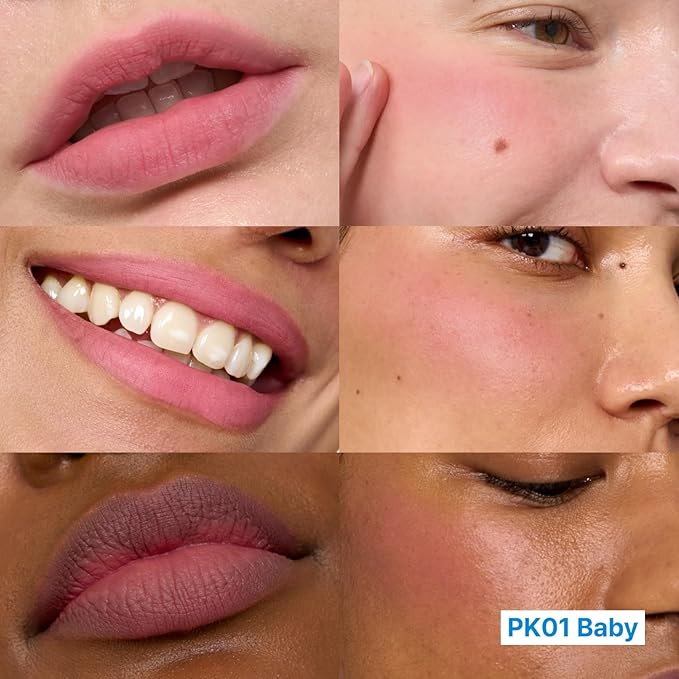 Blurry Pudding Pot + Keychain SET | Airbrushed Blush & Lip, Buildable Pigment, Long-lasting, Lightweight, Easy to Blend, Natural Soft Matte Finish Makeup – Baby (Soft Pink) | 0.17 oz