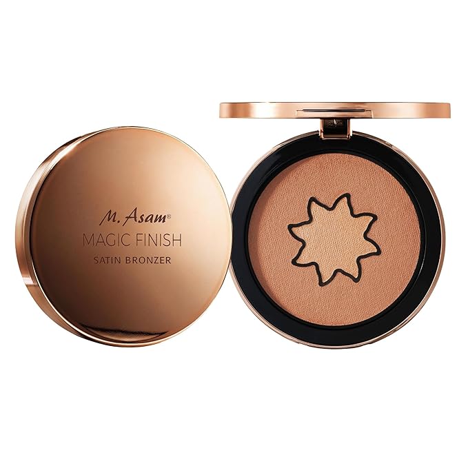M. Asam MAGIC FINISH Satin Bronzer Gold & Hazel (0.22 oz) - 4-in-1 Bronzer Powder, Satin-Touch Texture, Creamy-Soft with Ultra-Fine Color Pigments, Vegan & Silicone-Free