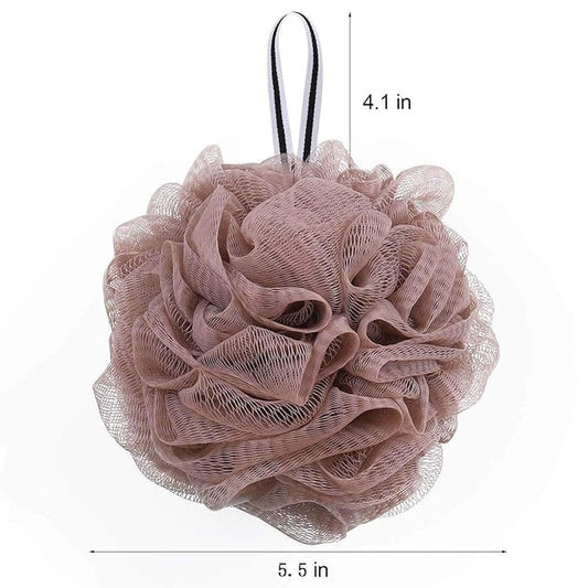 Tbestmax 4 pcs Bath Loofah Shower Sponge Pouf for Body Scrubber Exfoliator Scrubber Ball