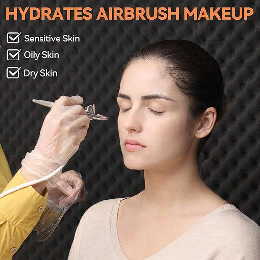 OPHIR 3x Airbrush Foundation, Fair Color Air Brush Makeup Foundation, Professional Airbrush Set for Airbrush Makeup, Includes Ivory White, Natural White & Light Brown 3 Airbrush Colors, 1oz/Bottle