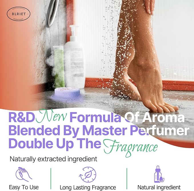 Shower Steamers Aromatherapy Blriet, Stocking Stuffers for Women, Teen Girls, Wife and Her, Christmas Gifts for Women and Mum, White Elephant Gifts for Adults, Birthday, Spa - 8 Pack