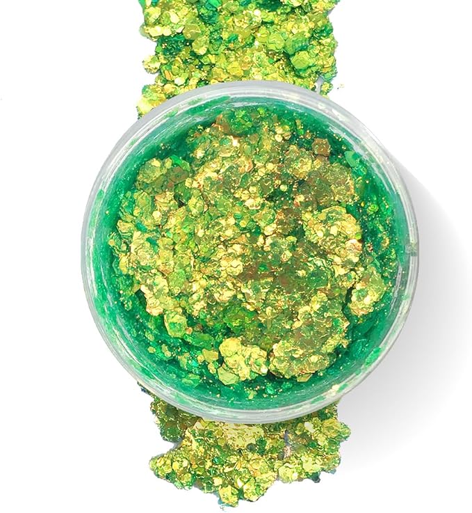 Mermaid Green - Color Shift Holographic Body Glitter Gel for Body, Face, Hair - Vegan & Cruelty Free - Electric Bliss Beauty (Green)