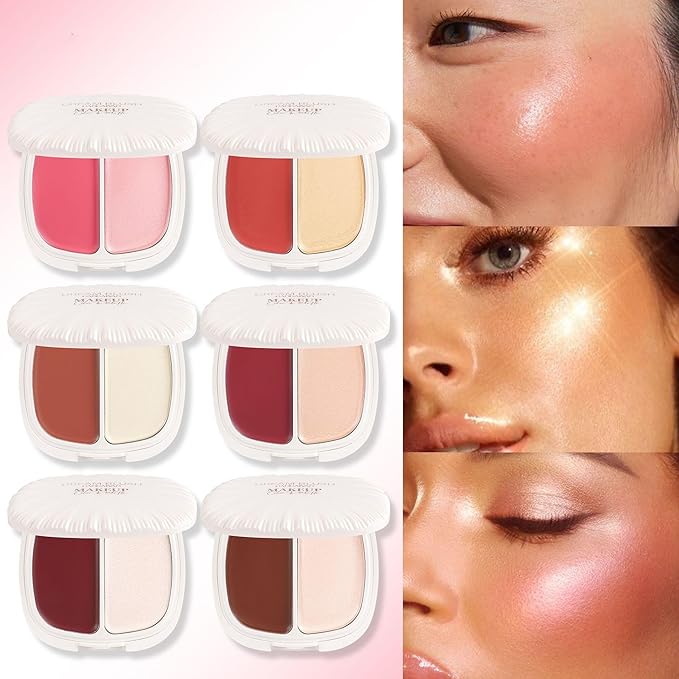 Cream Blush for Cheeks Creamy & Ultra Pigmented Formula Multi Use Face Blushes Makeup Cosmetics #05