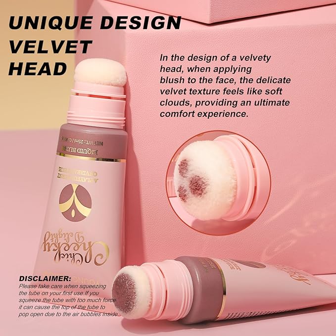 YOUNG VISION Matte Liquid Blush Wand - Velvety Cheek Tint | Long-Lasting Rubor Liquido Matte | Blendable & Buildable | Maquillaje para Mejillas,25ml/0.84 fl oz