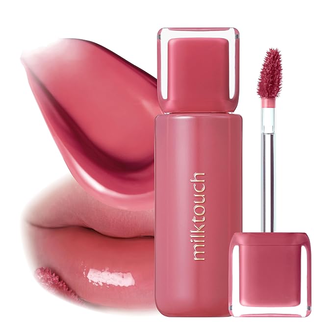 MILKTOUCH Jelly Fit Glow Lip Tint 08 Rosy Breeze - Hydrating Lip Gloss with Long-Lasting Moisture, Lip Stain, Lightweight, Radiant Shine, Perfect for Daily Use, Korean Lip Oil