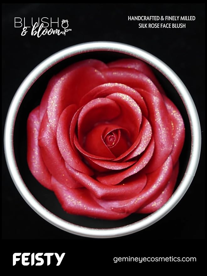 Blush & Bloom™ CLASSIC EDITION: FEISTY 3D Silk Rose Blush on Powder